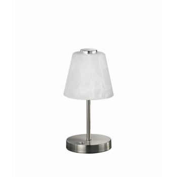 Trio Emmy matt nikkel-fehér LED asztali lámpa (TRI-R52541907) LED 1 izzós IP20
