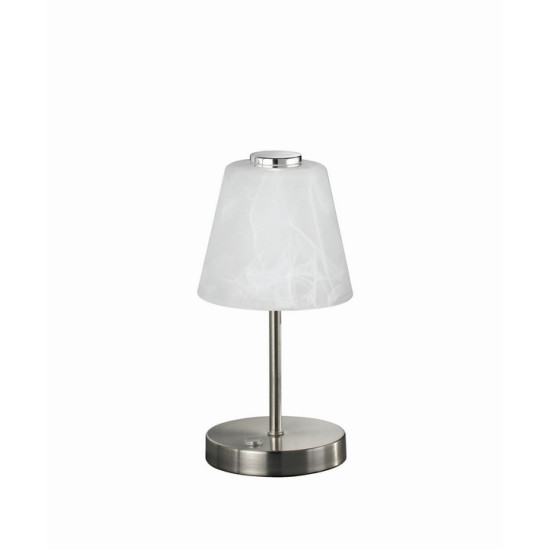 Trio Emmy matt nikkel-fehér LED asztali lámpa (TRI-R52541907) LED 1 izzós IP20