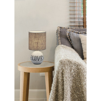 Trio Esna szürke-cappuccino asztali lámpa (TRI-R50661025) E14 1 izzós IP20