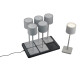 Trio Fernandez szürke LED kültéri asztali lámpa szett (TRI-R54096677) LED 6 izzós IP54