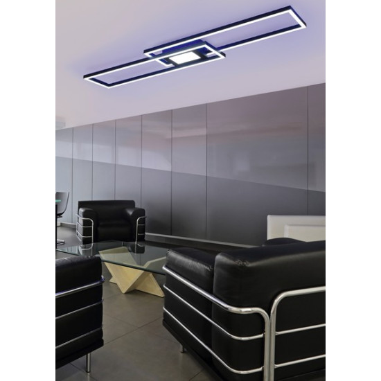 Trio Ganado fekete LED mennyezeti lámpa (TRI-670710532) LED 1 izzós IP20