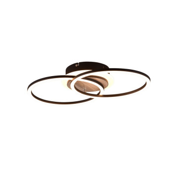Trio Giro fekete-natúr LED mennyezeti lámpa (TRI-R62783635) LED 1 izzós IP20