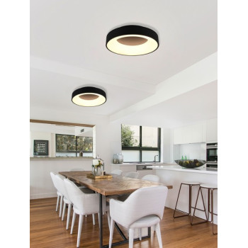 Trio Girona fekete-fehér LED mennyezeti lámpa (TRI-671210132) LED 1 izzós IP20