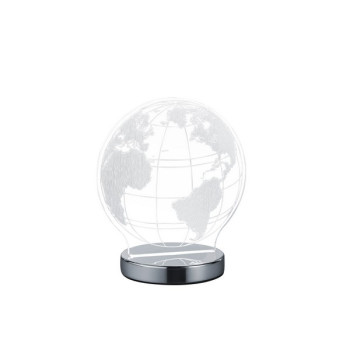 Trio Globe króm-átlátszó gyerek LED asztali lámpa (TRI-R52481106) LED 1 izzós IP20