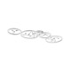 Trio Groovy fehér LED mennyezeti lámpa (TRI-642110431) LED 1 izzós IP20