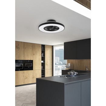 Trio Halmstad fekete LED mennyezeti ventilátoros lámpa (TRI-R62672132) LED 1 izzós IP20