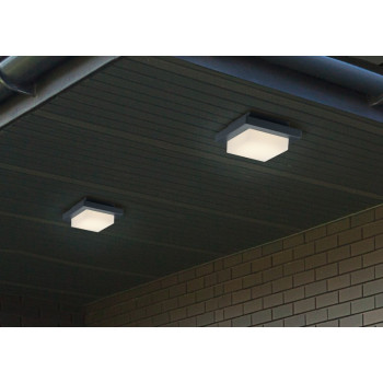 Trio Hondo anracit-fehér LED kültéri fali/mennyezeti lámpa lámpa (TRI-228960142) LED 1 izzós IP54