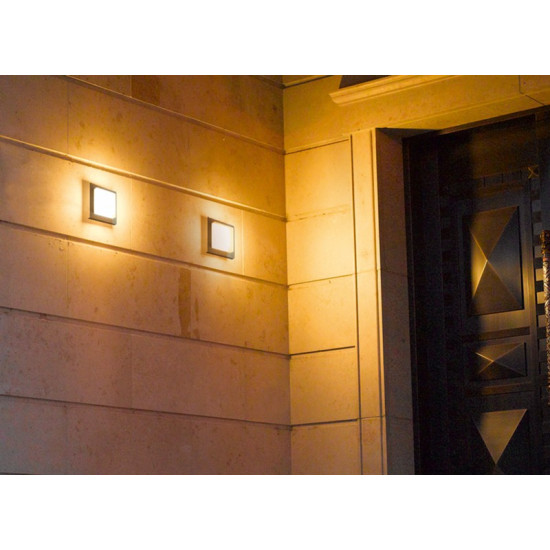 Trio Hondo anracit-fehér LED kültéri fali/mennyezeti lámpa lámpa (TRI-228960142) LED 1 izzós IP54