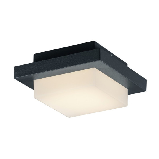 Trio Hondo anracit-fehér LED kültéri fali/mennyezeti lámpa lámpa (TRI-228960142) LED 1 izzós IP54