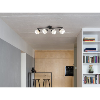Trio Isla fekete-szürke mennyezeti spotlámpa (TRI-R86364076) E14 4 izzós IP20