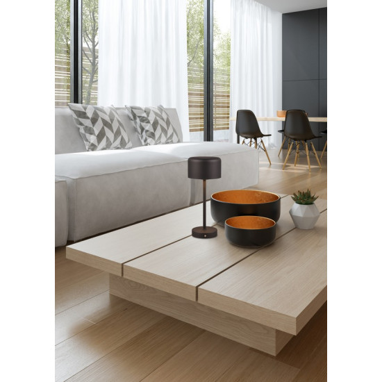 Trio Jeff fekete LED asztali lámpa (TRI-R59151132) LED 1 izzós IP20