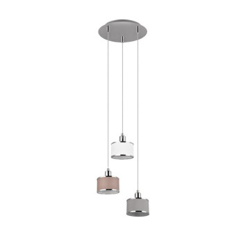 Trio Kaprun króm-többszínű függesztett lámpa (TRI-311630306) E14 3 izzós IP20