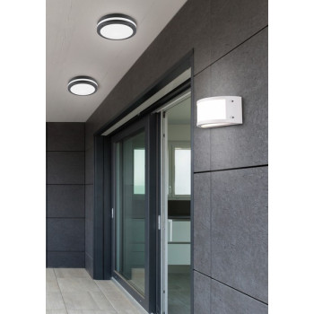 Trio Kendal antracit-fehér LED kültéri mennyezeti lámpa (TRI-R62151142) LED 1 izzós IP54