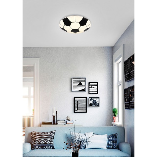 Trio Kloppi fehér-fekete gyerek LED mennyezeti lámpa (TRI-R62941101) LED 1 izzós IP20