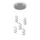 Trio Laola króm-fehér LED függesztett lámpa (TRI-R34185306) LED 5 izzós IP20