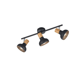 Trio Latika fekete-natúr mennyezeti spotlámpa (TRI-R81523032) E14 3 izzós IP20