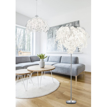 Trio Leavy króm-fehér állólámpa (TRI-R40463001) E14 3 izzós IP20