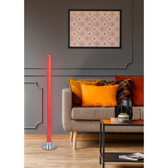 Trio Leia króm-átlátszó LED állólámpa (TRI-R42571100) LED 1 izzós IP20