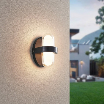Trio Limeira fekete-fehér LED kültéri falikar (TRI-R24256232) LED 2 izzós IP44