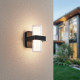 Trio Limeira fekete-fehér LED kültéri falikar (TRI-R24266232) LED 2 izzós IP44
