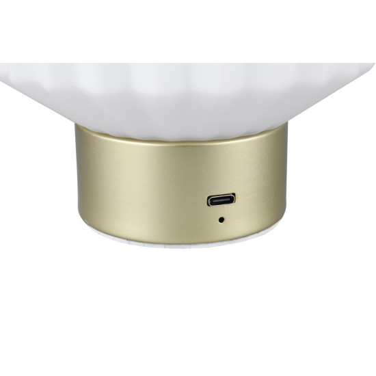 Trio Lord sárgaréz-fehér LED asztali lámpa (TRI-R57761101) LED 1 izzós IP20