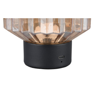 Trio Lord fekete-borostyán LED asztali lámpa (TRI-R57761113) LED 1 izzós IP20