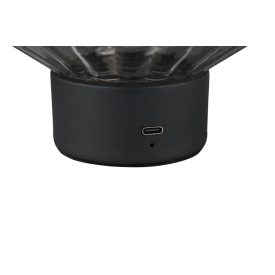 Trio Lord fekete-füstszínű LED asztali lámpa (TRI-R57761154) LED 1 izzós IP20
