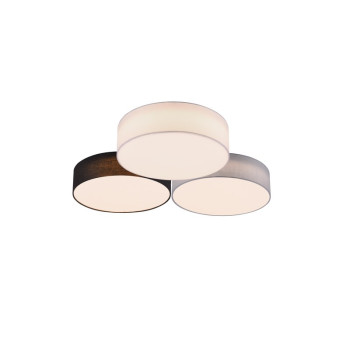 Trio Lugano fehér-szürke-fekete LED mennyezeti lámpa (TRI-621910317) LED 1 izzós IP20