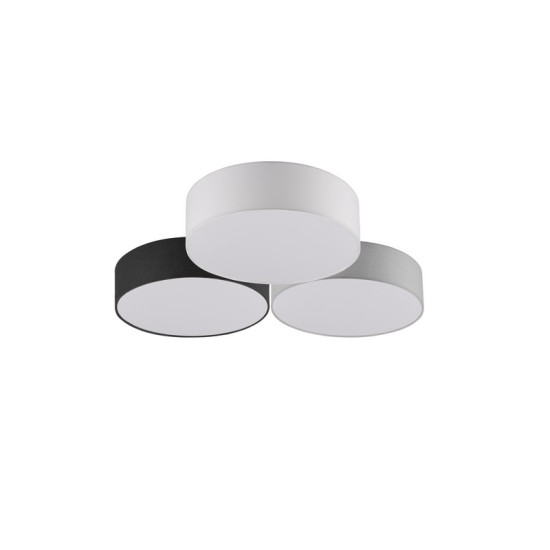 Trio Lugano fehér-szürke-fekete LED mennyezeti lámpa (TRI-621910317) LED 1 izzós IP20