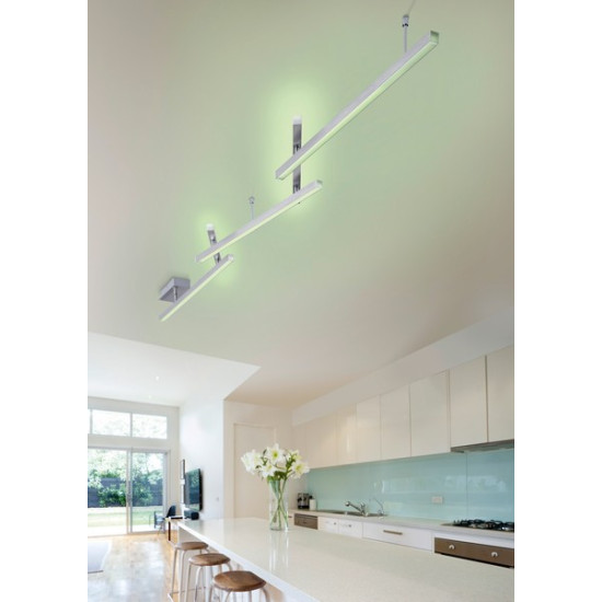 Trio Melby matt nikkel LED mennyezeti lámpa (TRI-651210507) LED 1 izzós IP20