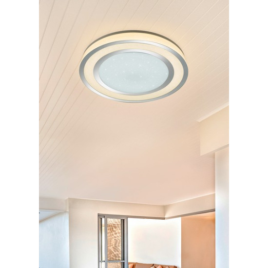 Trio Noriaki króm-fehér LED mennyezeti lámpa (TRI-679210106) LED 1 izzós IP20