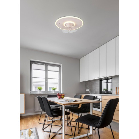 Trio Nybro fehér LED mennyezeti ventilátoros lámpa (TRI-R64133131) LED 1 izzós IP20