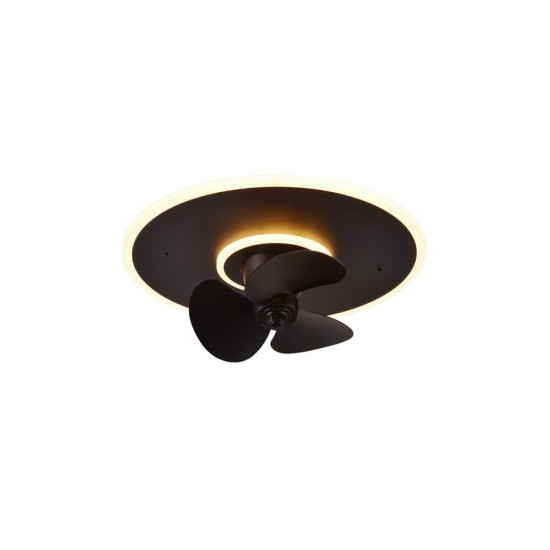Trio Nybro fekete LED mennyezeti ventilátoros lámpa (TRI-R64133132) LED 1 izzós IP20