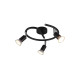 Trio Paris fekete mennyezeti spotlámpa (TRI-R80913932) GU10 3 izzós IP20