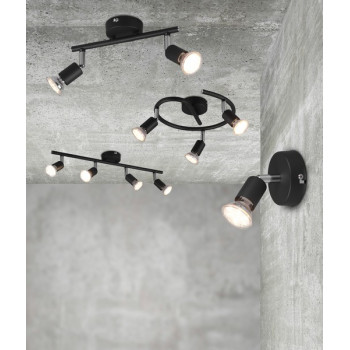 Trio Paris fekete mennyezeti spotlámpa (TRI-R80914032) GU10 4 izzós IP20