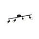 Trio Paris fekete mennyezeti spotlámpa (TRI-R80914032) GU10 4 izzós IP20