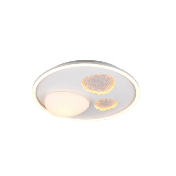 Trio Pebble fehér-barna LED mennyezeti lámpa (TRI-643110131) LED 1 izzós IP20