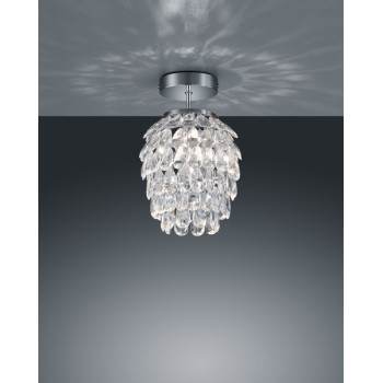 Trio Petty króm-átlátszó mennyezeti lámpa (TRI-R60451006) E14 1 izzós IP20