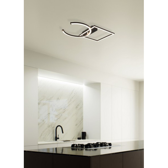 Trio Pivot fekete LED mennyezeti lámpa (TRI-R62162132) LED 1 izzós IP20