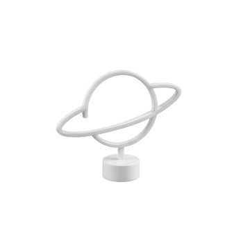 Trio Planet fehér gyerek LED asztali lámpa (TRI-R55370101) LED 1 izzós IP20