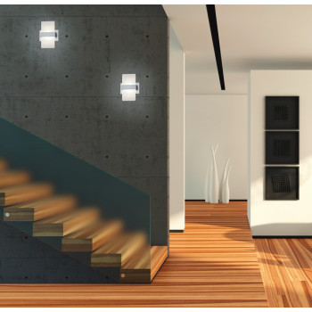 Trio Platon csiszolt alumínium-fehér LED falikar (TRI-274670105) LED 1 izzós IP20