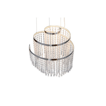 Trio Pomp króm-átlátszó LED csillár (TRI-R37341106) LED 1 izzós IP20