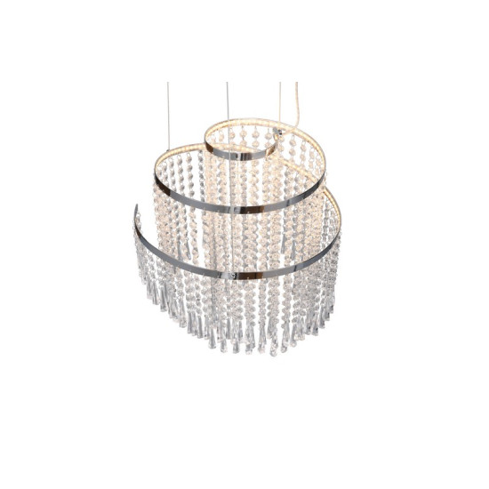 Trio Pomp króm-átlátszó LED csillár (TRI-R37341106) LED 1 izzós IP20