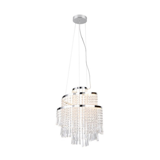 Trio Pomp króm-átlátszó LED csillár (TRI-R37341106) LED 1 izzós IP20