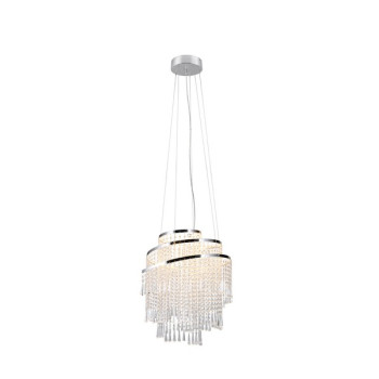 Trio Pomp króm-átlátszó LED csillár (TRI-R37349106) LED 1 izzós IP20