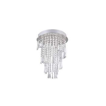 Trio Pomp króm-átlátszó LED mennyezeti lámpa (TRI-R67341106) LED 1 izzós IP20