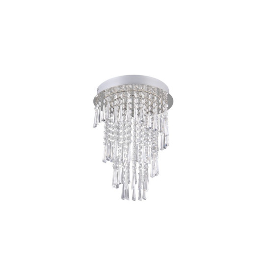 Trio Pomp króm-átlátszó LED mennyezeti lámpa (TRI-R67341106) LED 1 izzós IP20