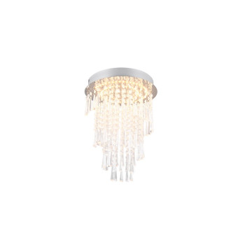 Trio Pomp króm-átlátszó LED mennyezeti lámpa (TRI-R67341106) LED 1 izzós IP20