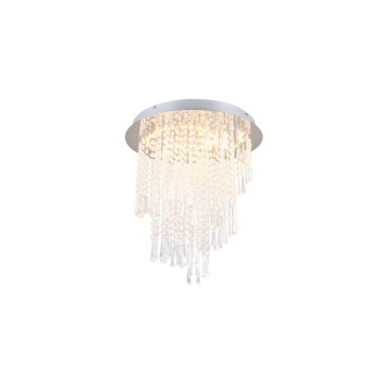 Trio Pomp króm-átlátszó LED mennyezeti lámpa (TRI-R67349106) LED 1 izzós IP20