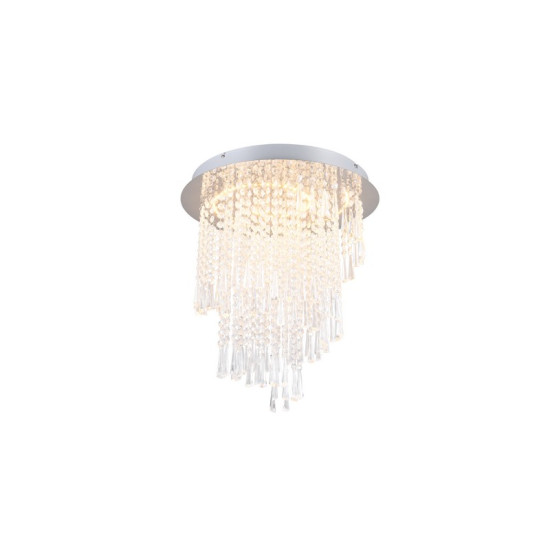Trio Pomp króm-átlátszó LED mennyezeti lámpa (TRI-R67349106) LED 1 izzós IP20